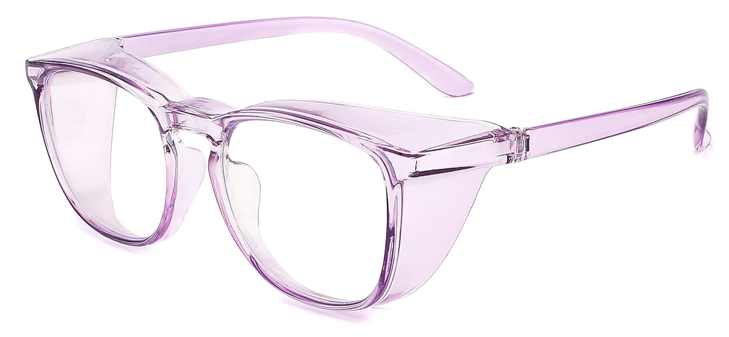 Alsenor Safety Glasses Anti Fog Goggles Protective Eyewear Blue Light Blocking Anti Dust UV Protection Glasses For Men Women (Lilac)