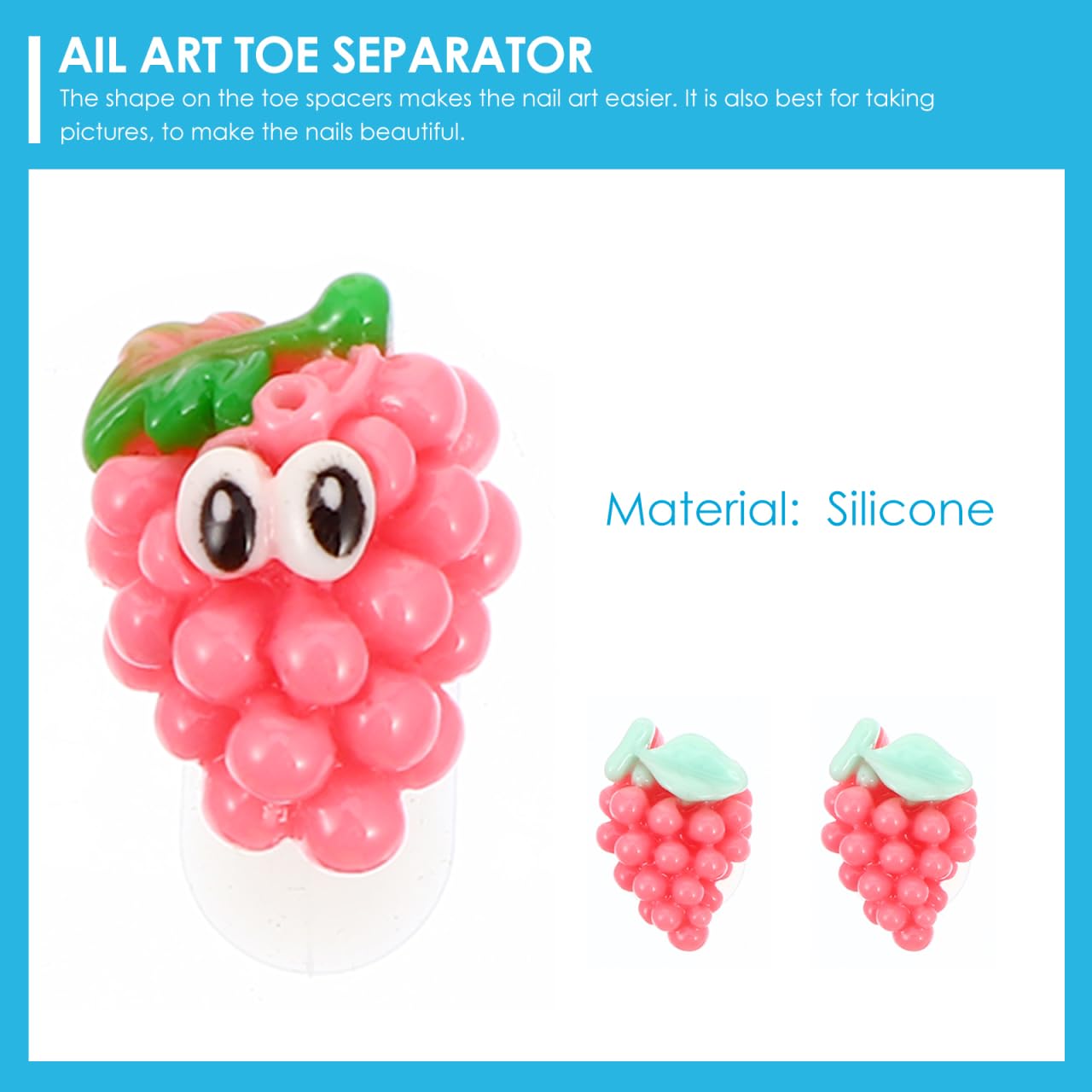 IMIKEYA 24pcs Silicone Toe Separators: Nails Art Nail Spacer Toe Nail Separators for Nails Salon Toes Dividers