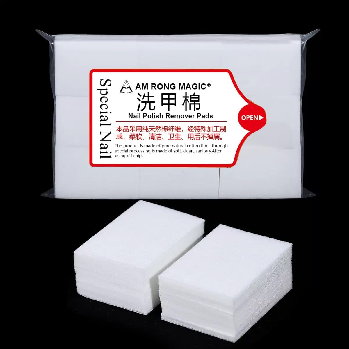 Nail Cotton Pads -600PCS Lint Free Gel Nail Polish Removers Eyelash Extension Glue Cleaning Wipes, WipesNail Art Gel Lint Free Nail Wipes (White)