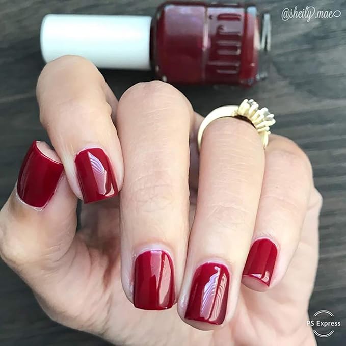 duri Nail Polish, 731 Aries, Deep Burgundy Red, Full Coverage, Fast Drying, 0.45 Fl Oz
