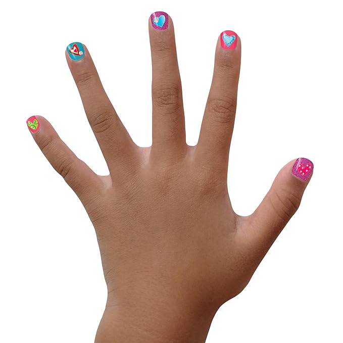 Piggy Paint | 100% Non-Toxic Girls Nail Polish | Safe, Cruelty-free, Vegan, & Low Odor for Kids | Unicorn Fairy (3 Polish + Nail Art Gift Set)