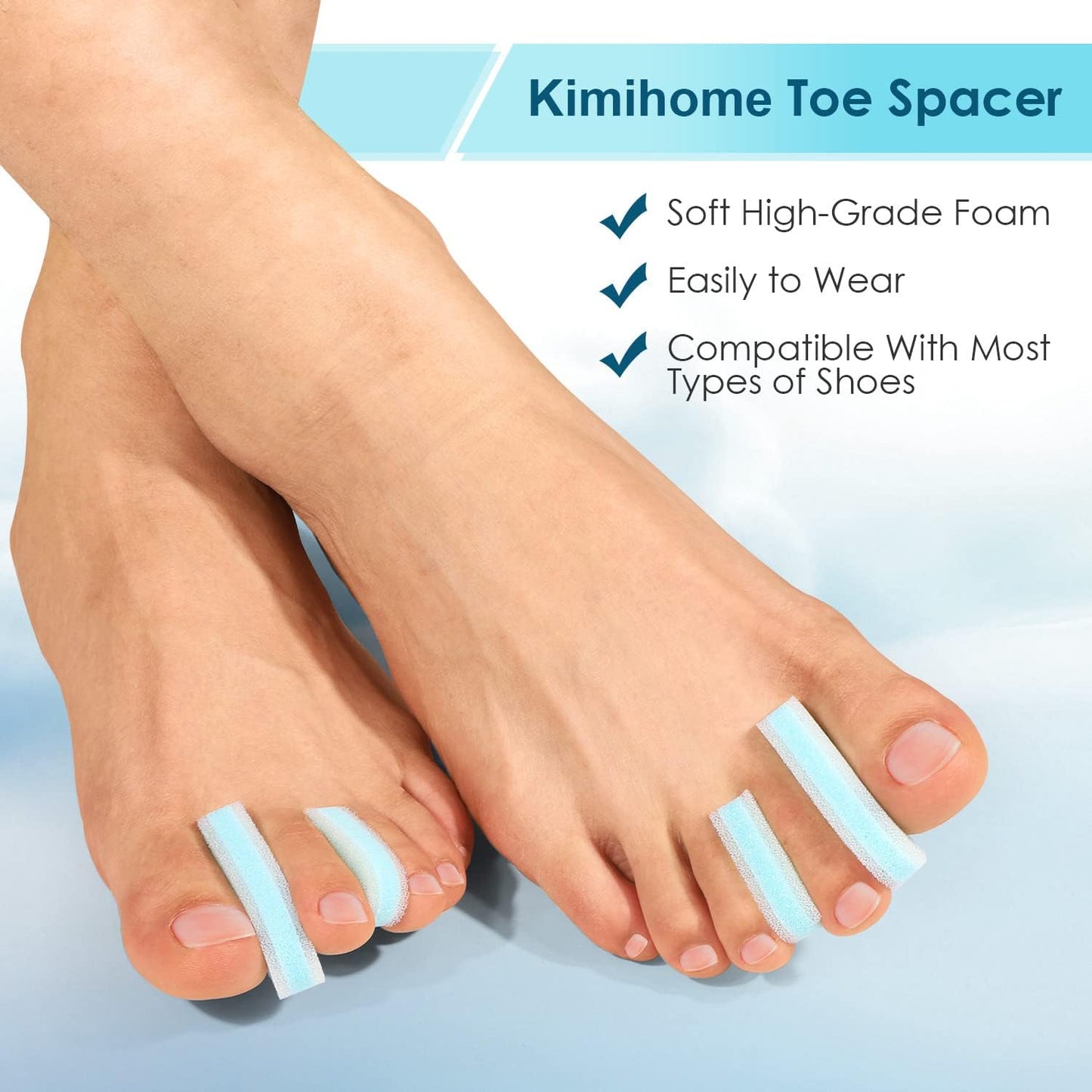 12 Packs Foam Toe Separator，Toe Gasket-Redress Overlapping Toes, Prevent Friction and Release Pressure, Relieve The Pain Caused by Bunions