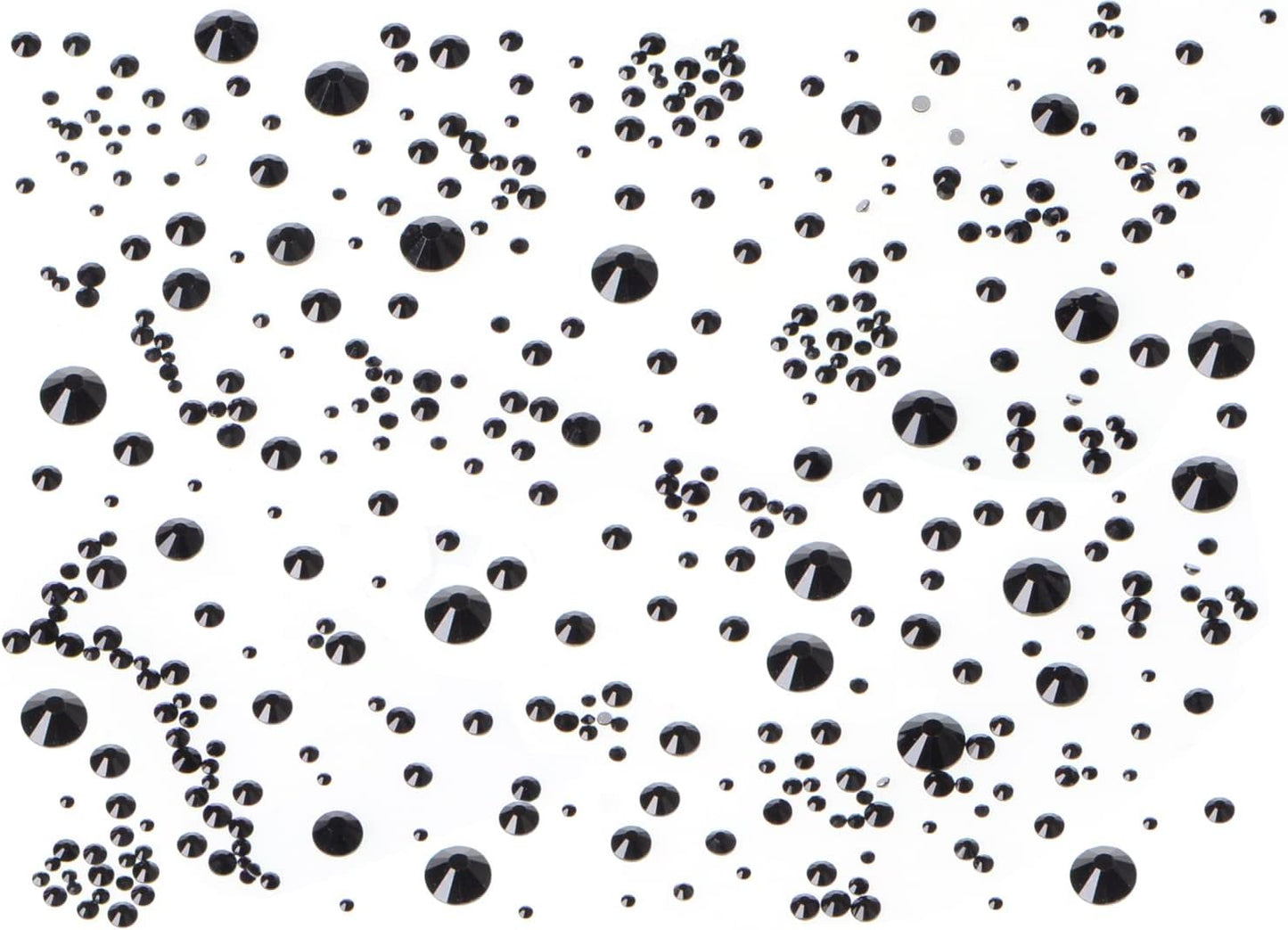 Bymitel 5000 Pieces 6 Mixed Sizes Glue Fix on Glass Rhinestones Round Crystal Gems Flatback for DIY Jewelry Making with one Picking Pen(Mix: SS4-SS30/5000PCS, Black)