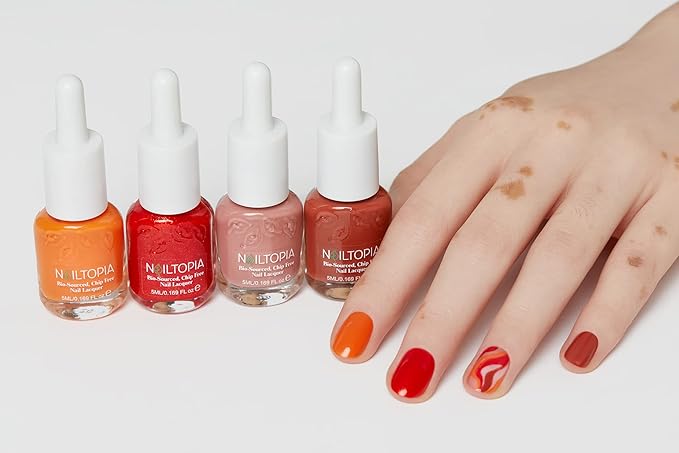 Nailtopia Bio-Sourced, Chip-Free Nail Lacquer - Fast Dry Nail Polish - Superfood-Infused - Natural Nail Polish - Camelflage - 0.169 oz