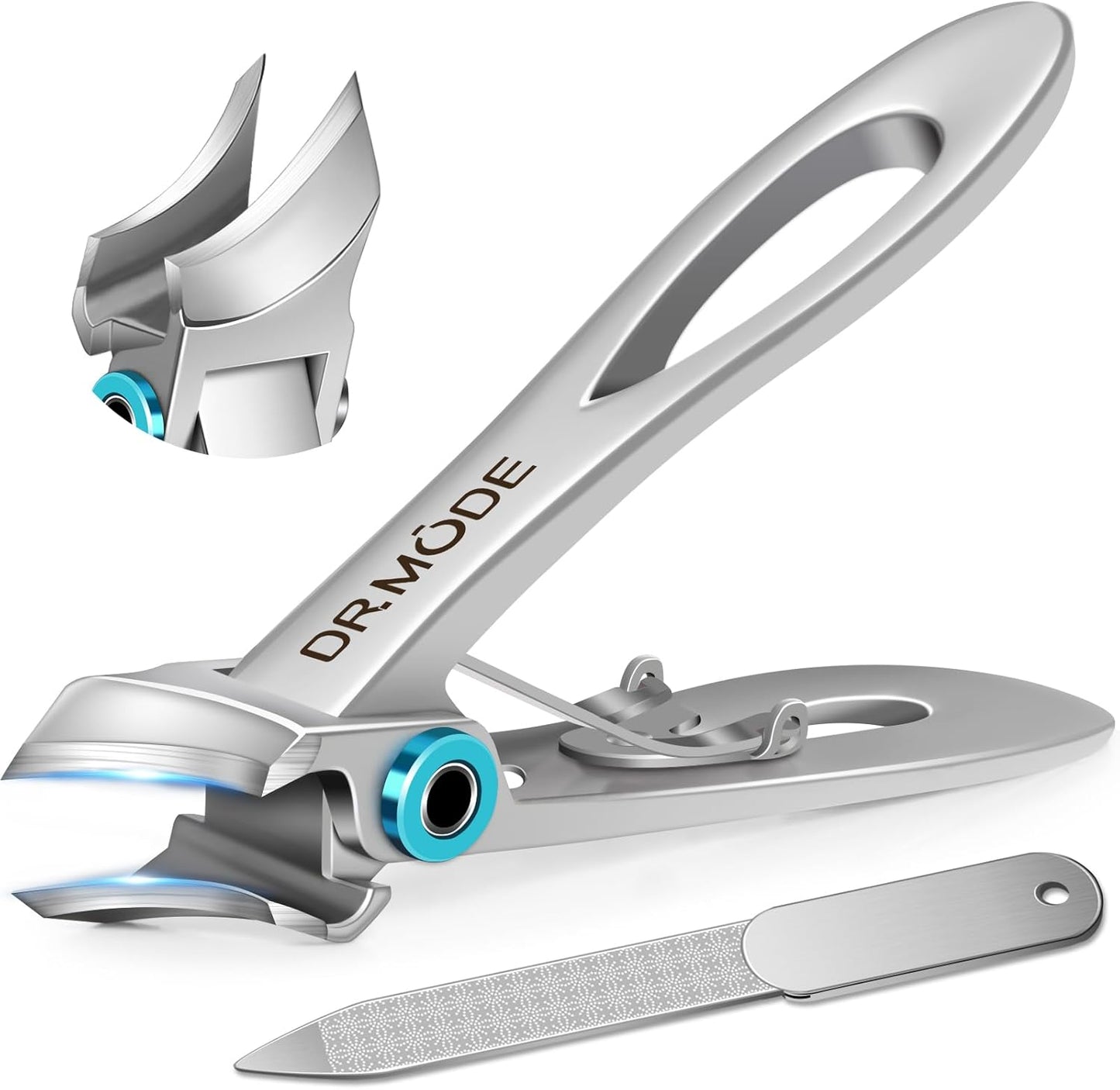 Toenail Clippers for Thick Toenails for Seniors, Slanted Nail Clippers for Men Thick Ingrown Nails with Wide Jaw Opening, Heavy Duty Curved Large Fingernail Ingrown Toenail Clippers