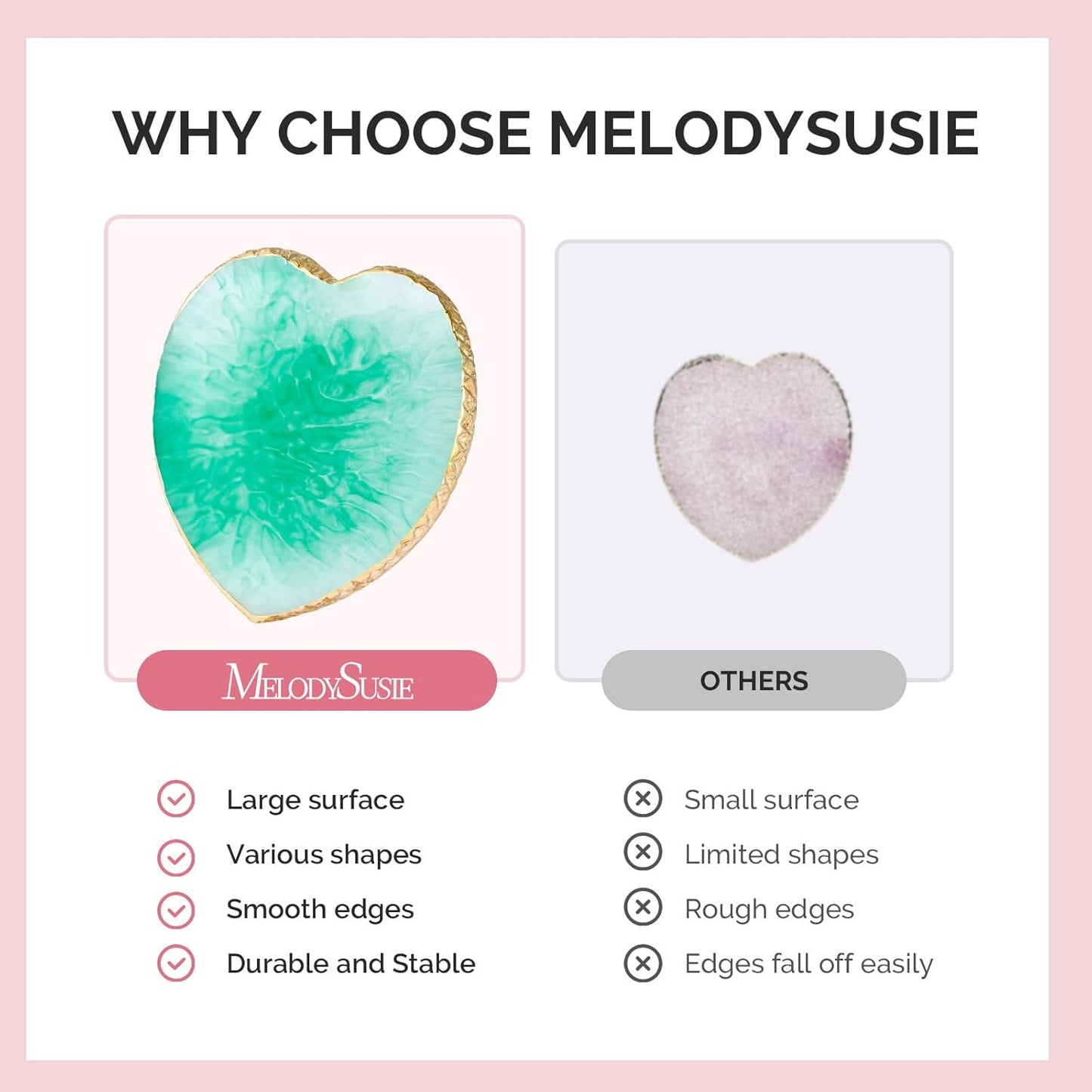 MelodySusie 1PC Heart Shape Resin Nail Art Palette, Professional Color Mixing Board for Gel Polish, Acrylics, Pigment Blending, Salon and DIY Makeup Artist Tool, Green