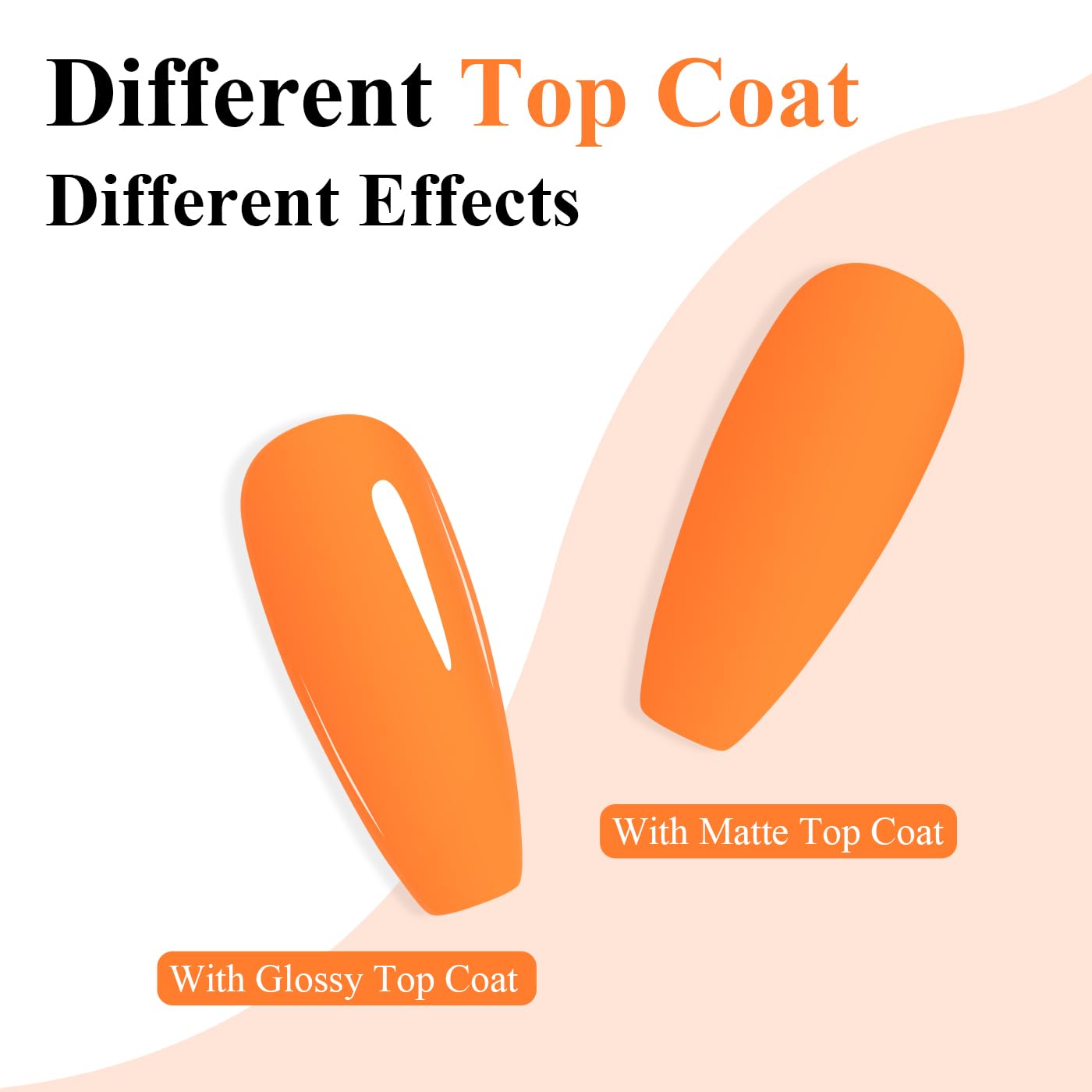 Imtiti Orange Gel Nail Polish, Neon Orange Nail Gel Polish High Gloss Soak Off UV LED Spring Summer Nail Art Manicure Salon DIY Design 10ML