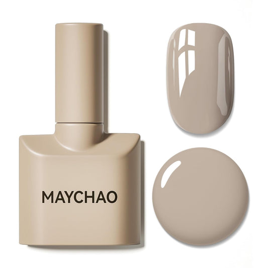 MAYCHAO 15ML Neutral Nude Gel Nail Polish 1Pc Natural Nude Gel Polish Soak Off UV LED Nail Polish Nail Art Starter Manicure Salon DIY at Home, 0.5 OZ