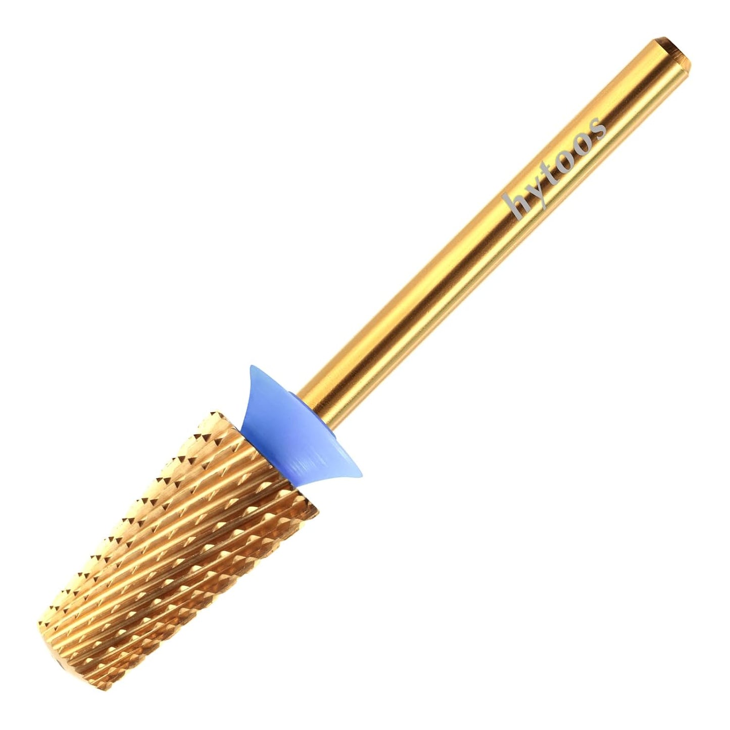 Safety Tapered Nail Drill Bits,Titanium Coating Rounded Barrel Carbide Nail Bit, 3/32 Two-way Rotate Drill Bits for Nails, Manicure Drills Files Accessories Remove Gel Tool, Medium