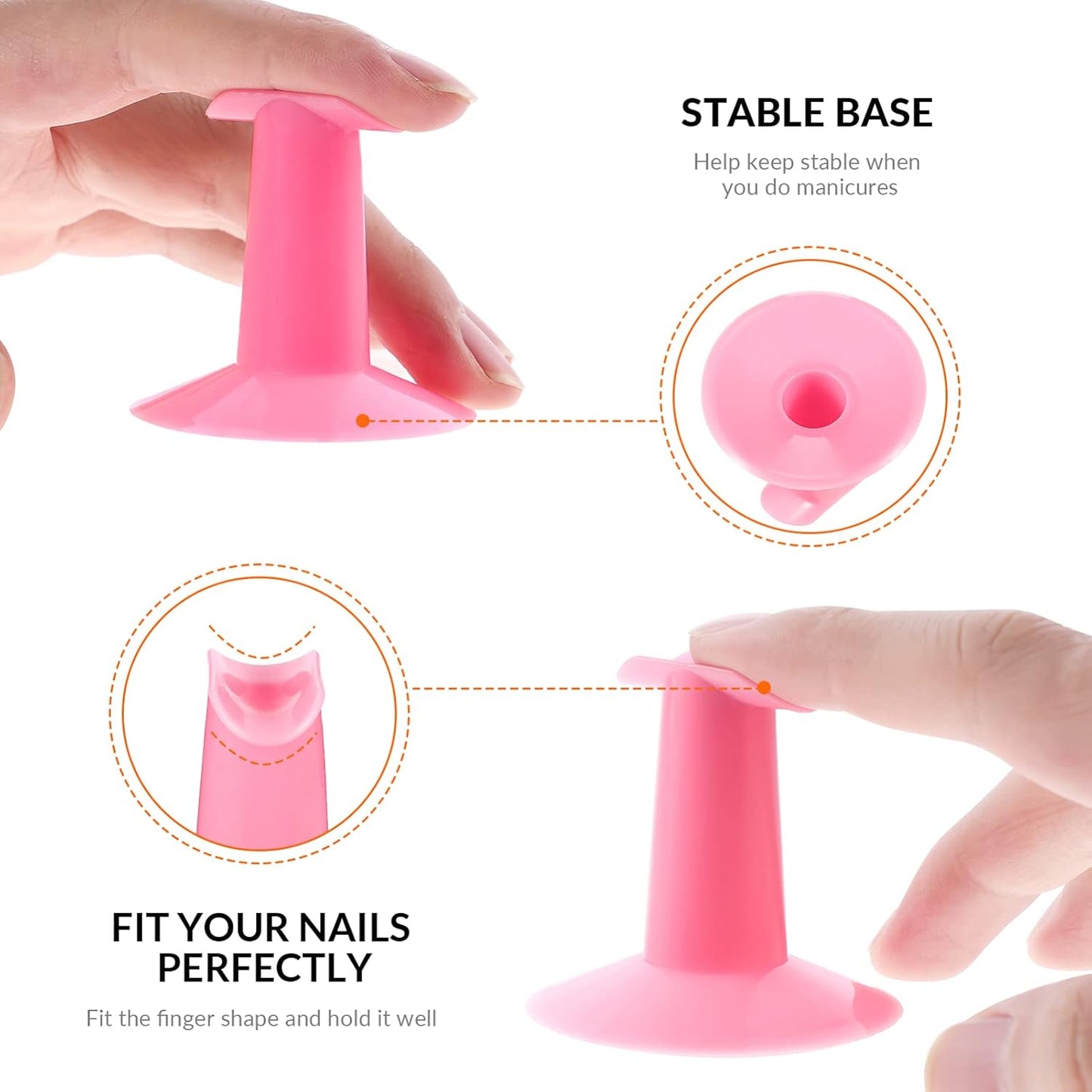 ARTIBETTER 3pcs Plastic Nail Art Finger Rest Stand Toe Separators for Painting Salon Diy Finger