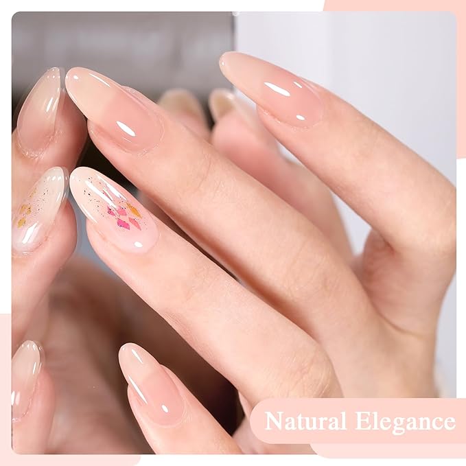 Milky Nude Rose Gel Nail Polish LED UV Gel Soak Off Clear Nude Pink French Manicure Jelly Nail Gel Polish Varnish Curing Requires 1pcs 15ml for Home Salon Nail Art DIY (XY37, SY05, XY56)