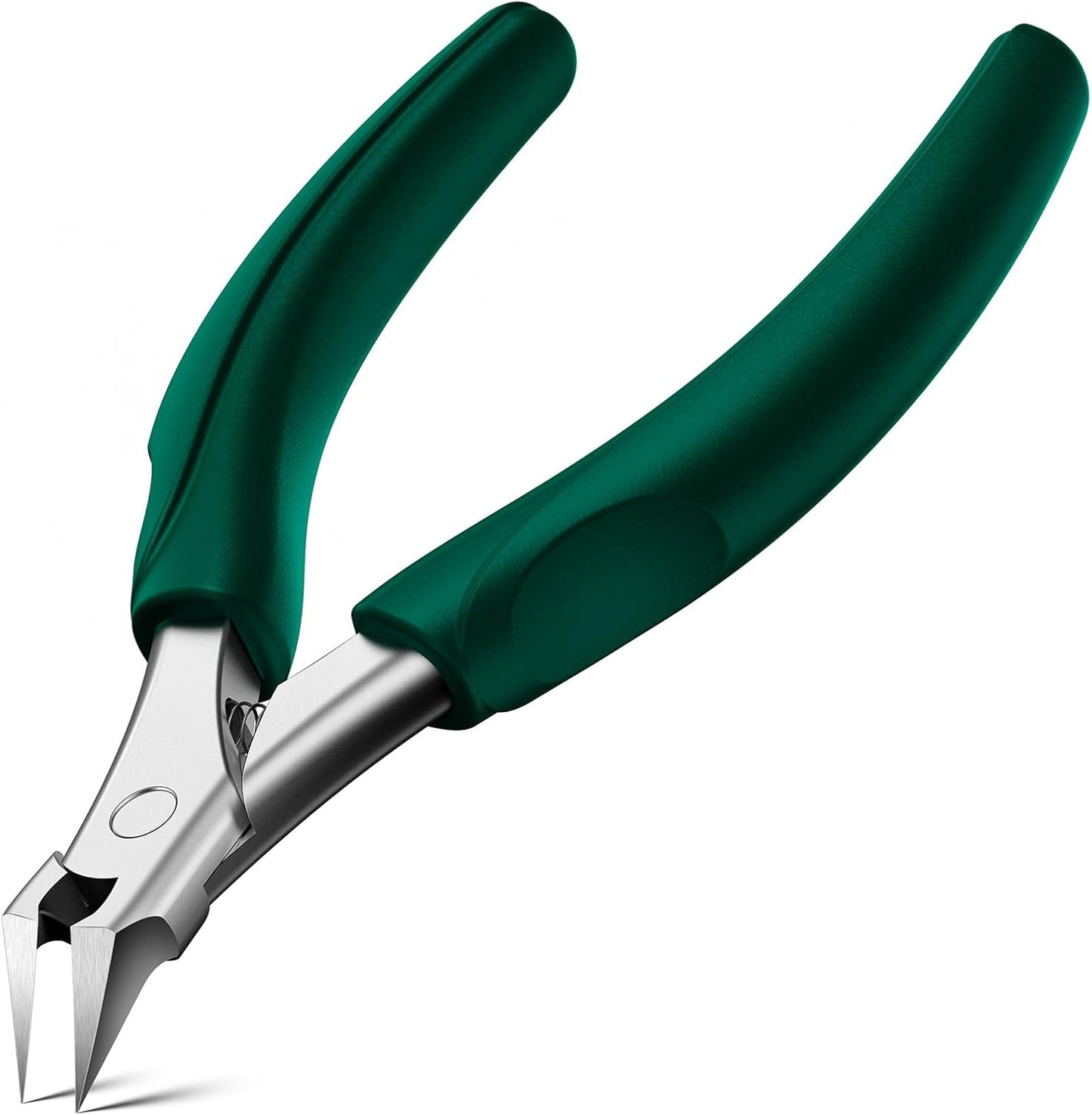 FVION Straight Blade Toenail Clippers, Comfort Handle Ingrown Toe Nail Clippers for Thick Nails for Seniors, Finger Nail Clippers for Adult (Green)