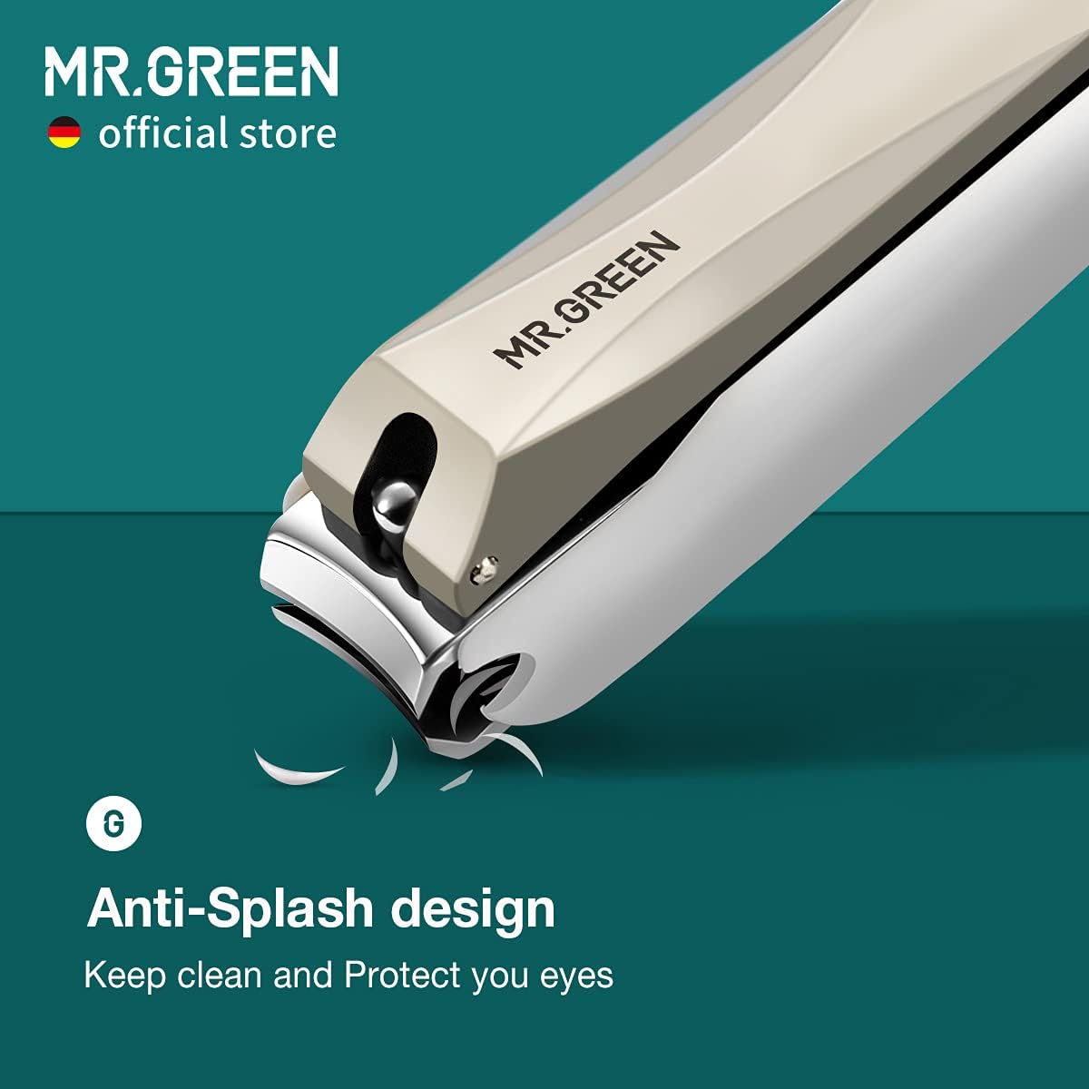 MR.GREEN Nail Clippers Anti Splash Fingernail Cutter Stainless Steel Manicure Tools Nail Scissors Detachable Design Nail Trimmer (Large)