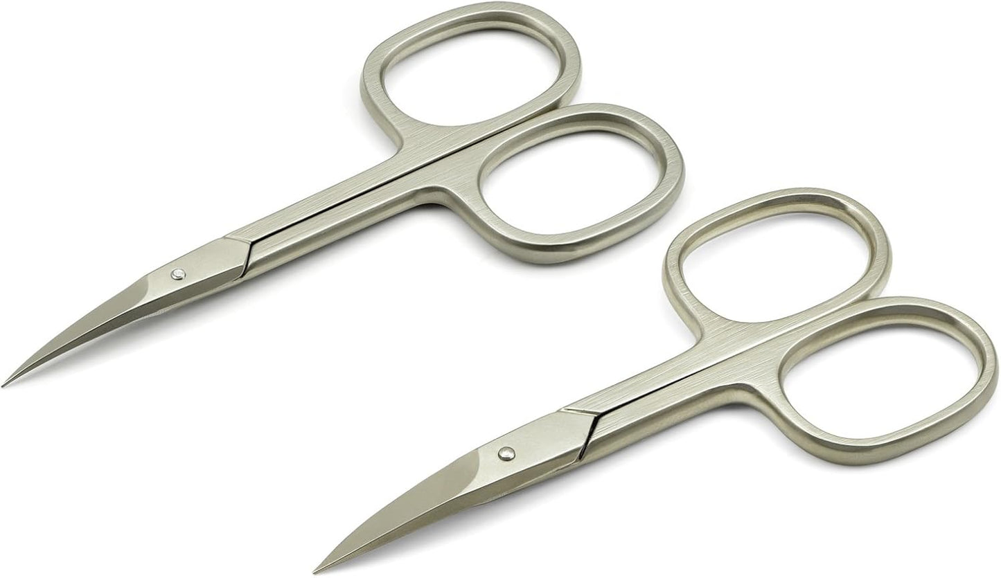 Mont Bleu Set of 2 Scissors: Nail Scissors & Cuticle Scissors made in Italy | sharpened in Solingen