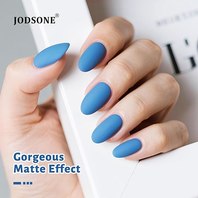 JODSONE Blue Gel Nail Polish 10ml Soak Off Vibrant Blue Nail Color Salon Quality Long-Lasting Beginner Friendly Low Odor Vegan & Cruelty-Free Need U V Lamp Curing