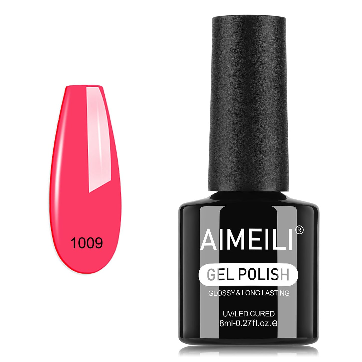 AIMEILI Gel Nail Polish, Hema Free, Cruelty Free, Vegan, Soak Off U V LED Nail Art for Women Girls Manicure Salon DIY Home - 1009 8ml