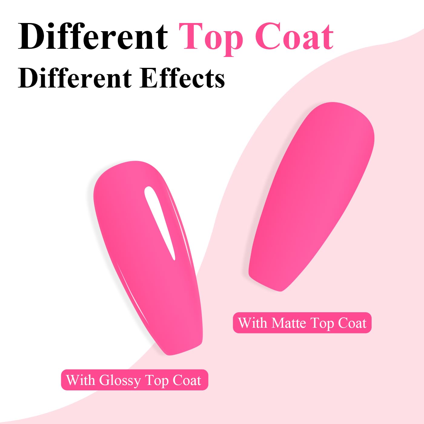 Imtiti Pink Gel Nail Polish, Bright Neon Pink Nail Gel Polish High Gloss Soak Off UV LED Spring Summer Nail Art Manicure Salon DIY Design 10ML