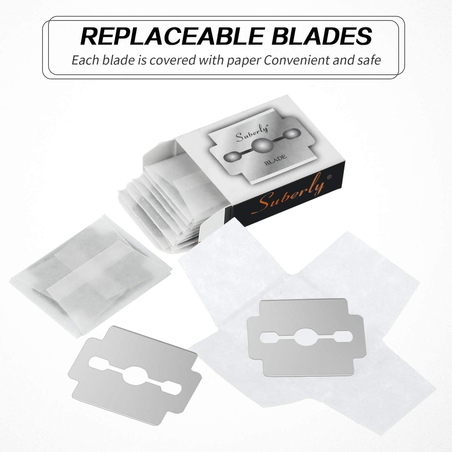 Mudder 120 Pieces Callus Shaver Replacement Blades Corn Plane Stainless Steel Blades Foot Care Tool for Removing Callus