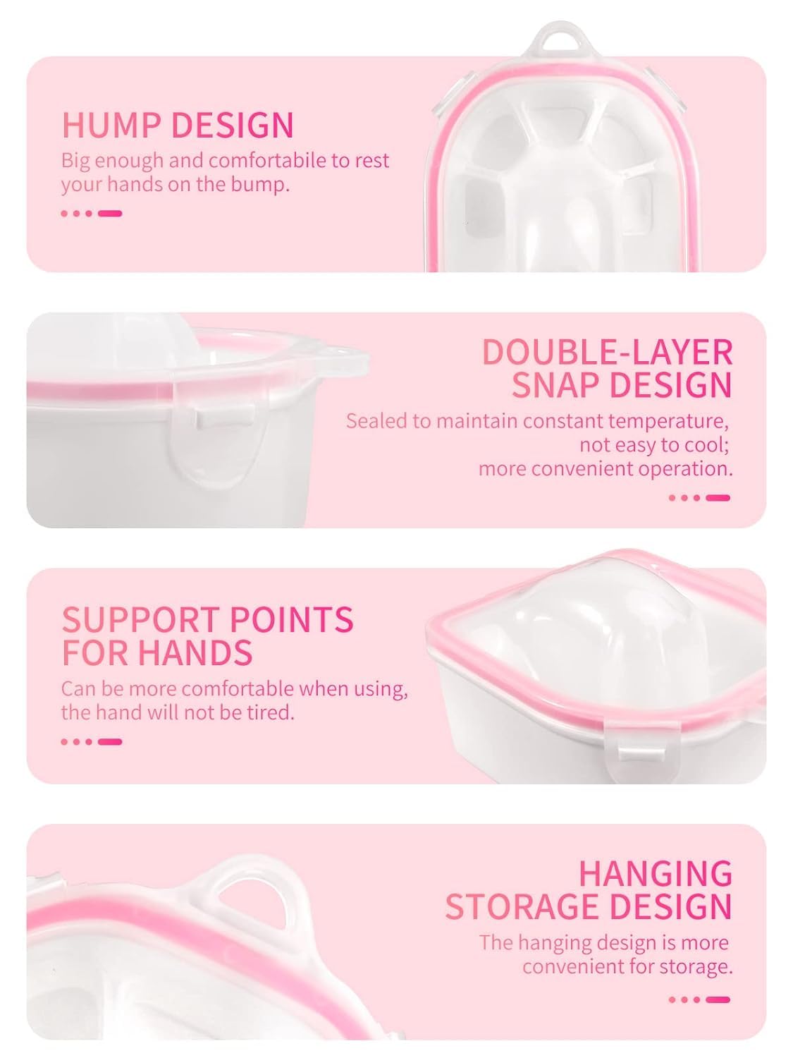 Yokilly Nail Soaking Bowl, Soak Off Gel Polish Remover Manicure Bowl, Acetone Nail Soak Off Bowl for Acrylic Nails Dip Powder Remover Kit with Cuticle Oil, Cutile Remover, Cuticle Pusher Peeler