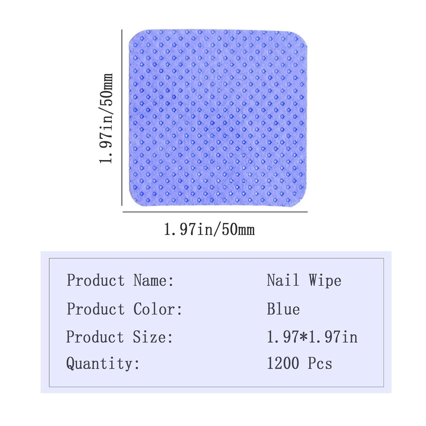 1200 PCS Lint Free Nail Wipes, Nail Polish Remover Pads Wipes, Lint Free Cotton Pads Wipes Non-woven Fabric Lash Glue Wipes, Soft Gel Nail Wipes Eyelash Extension Glue Wipes, Lash Glue Cleaning Pads