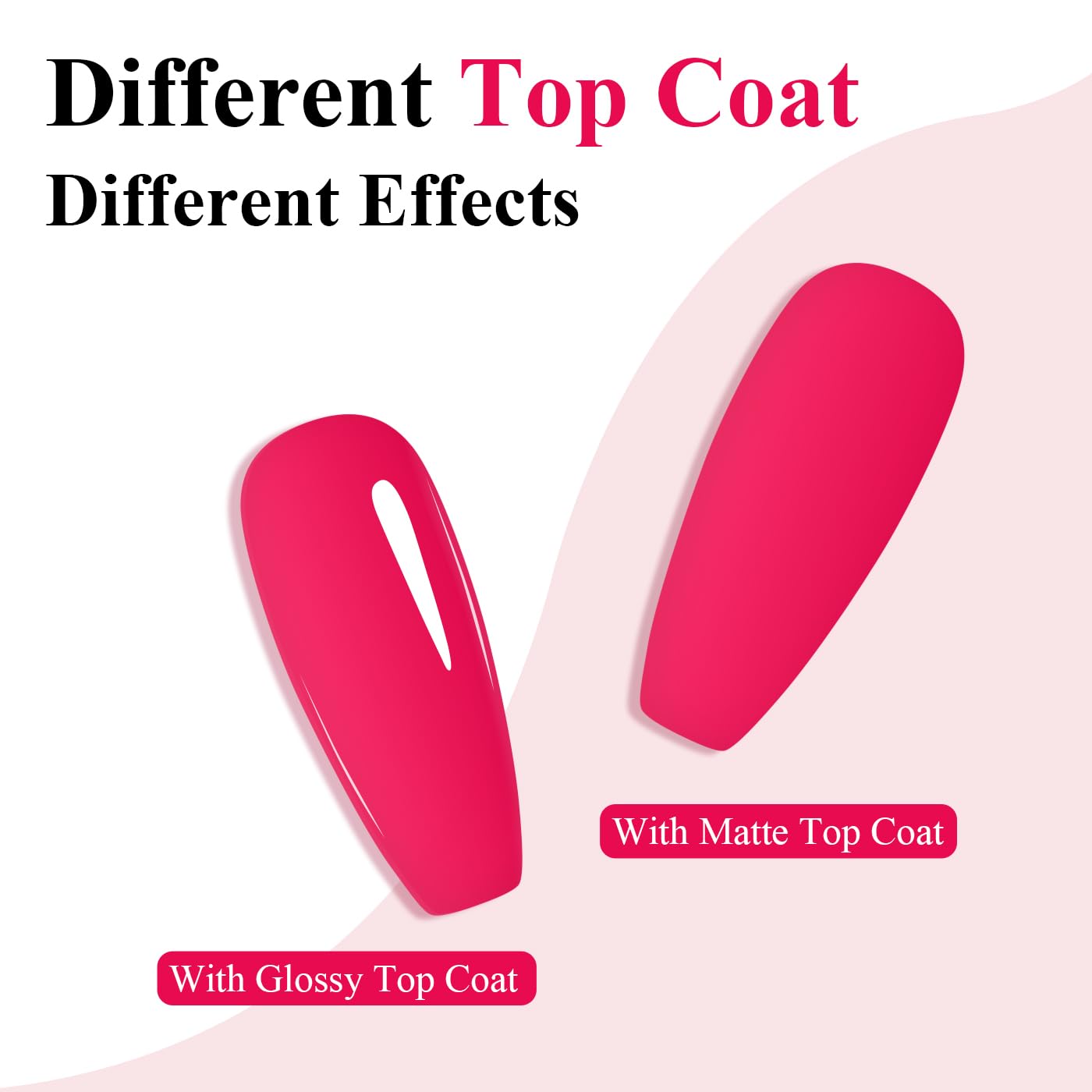 Imtiti Pink Gel Nail Polish, Hot Pink Gel Polish High Gloss Soak Off UV LED Spring Summer Art Manicure Salon DIY Design 10ML