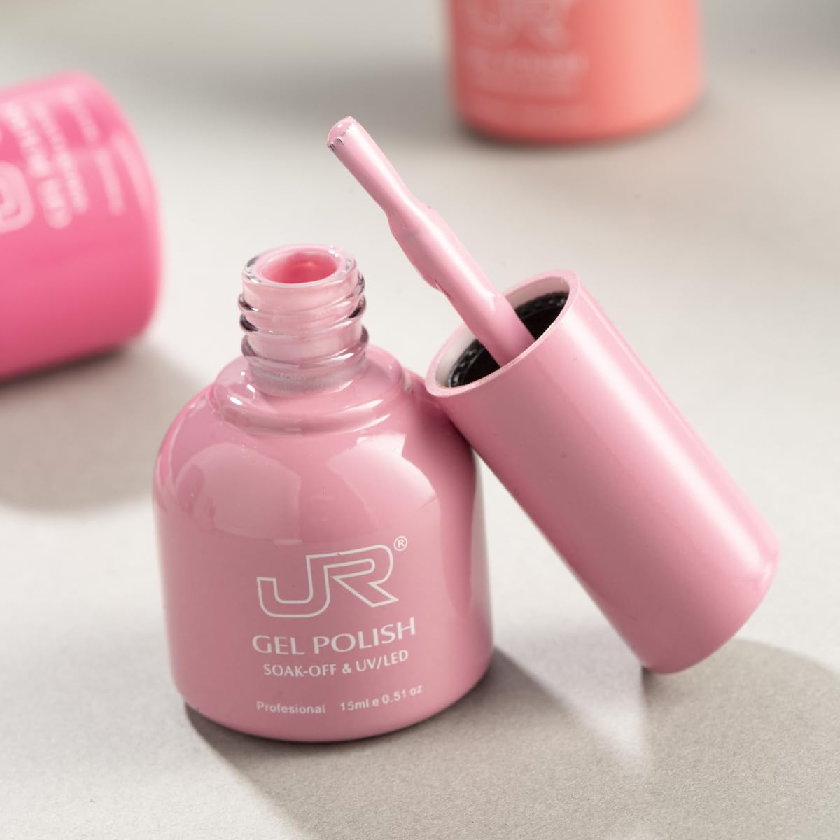 JR 15ml 6 Pcs Gel Nail Polish Set Colorful Collection Pink Nail Polish Kit Soak off UV Gel Polish Manicure Nail Salon for Women (137H, 15ml)