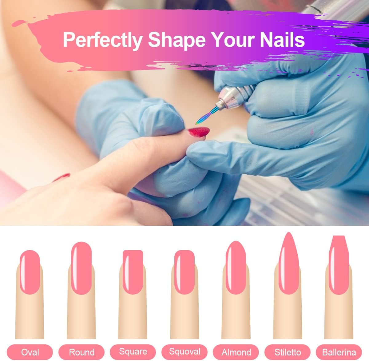 URAQT Nail Drill Bits Set, 11pcs Electric Nail Drill Bits Kit 3/32" Tungsten Steel Carbide Nail Bits, Cuticle Polishing Bits for Acrylic Gel Nails, Electric Nail Files Manicure Pedicure Drill Tool