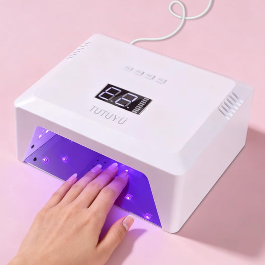 UV Nail Lamp for Gel Polish, 4 Timer, 30 LEDs,72W Hight Power,Compact Design with Smart Sensor & Removable Magnetic Reflective Base, Home DIY & Salon Professional Nail Dryer