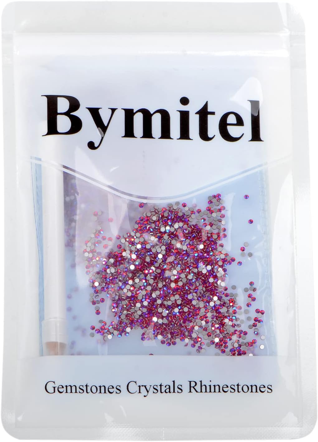 2880PCS Art Nail Rhinestones Non Hotfix Glue Fix Round Crystals Glass Flatback for DIY Jewelry Making with one Picking Pen (ss4 2880pcs, Siam AB)