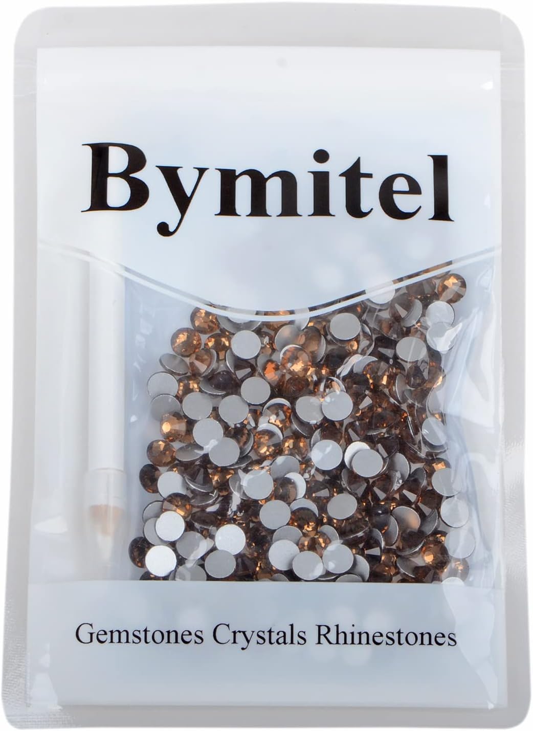 288PCS Art Nail Rhinestones Non Hotfix Glue Fix Round Crystals Glass Flatback for DIY Jewelry Making with one Picking Pen (ss30 288pcs, Smoked Topaz)