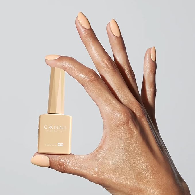 CANNI Nude Gel Nail Polish, 1Pcs Pastel Yellow Gel Polish Natural Color High Gloss Soak Off U V French Nail Manicure Salon DIY