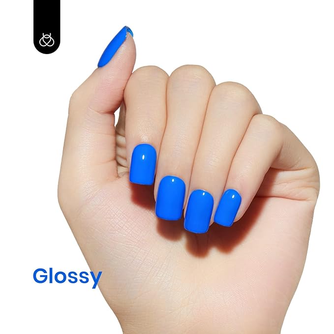 Beetles Blue Gel Nail Polish, 1Pcs 15ml Electric Punk Bright Blue Color Gel Polish Soak Off Uv LED Nail Art DIY Nail Manicure for Girls Women Gifts