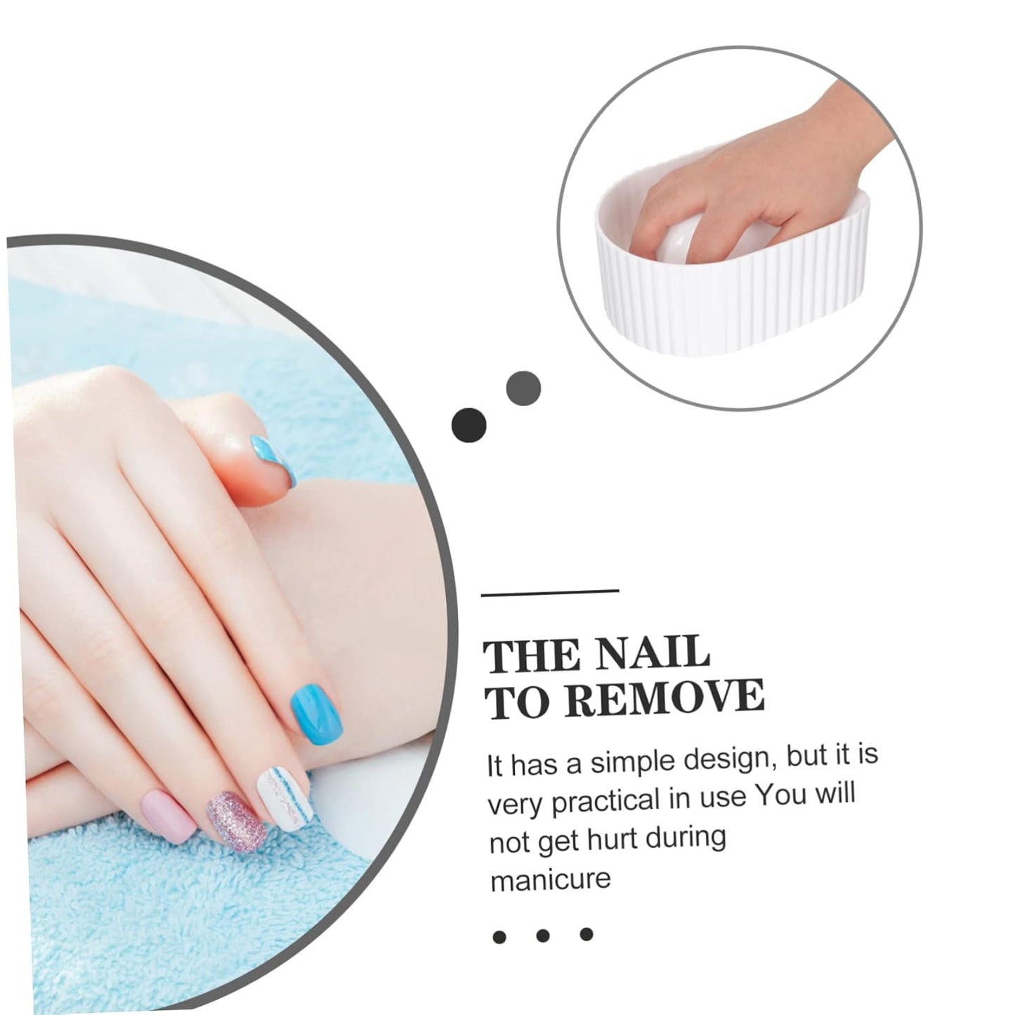 Acrylic Manicure Bowl Set Nail Soaking Bowl Hand Soaking for Manicure Nail Art