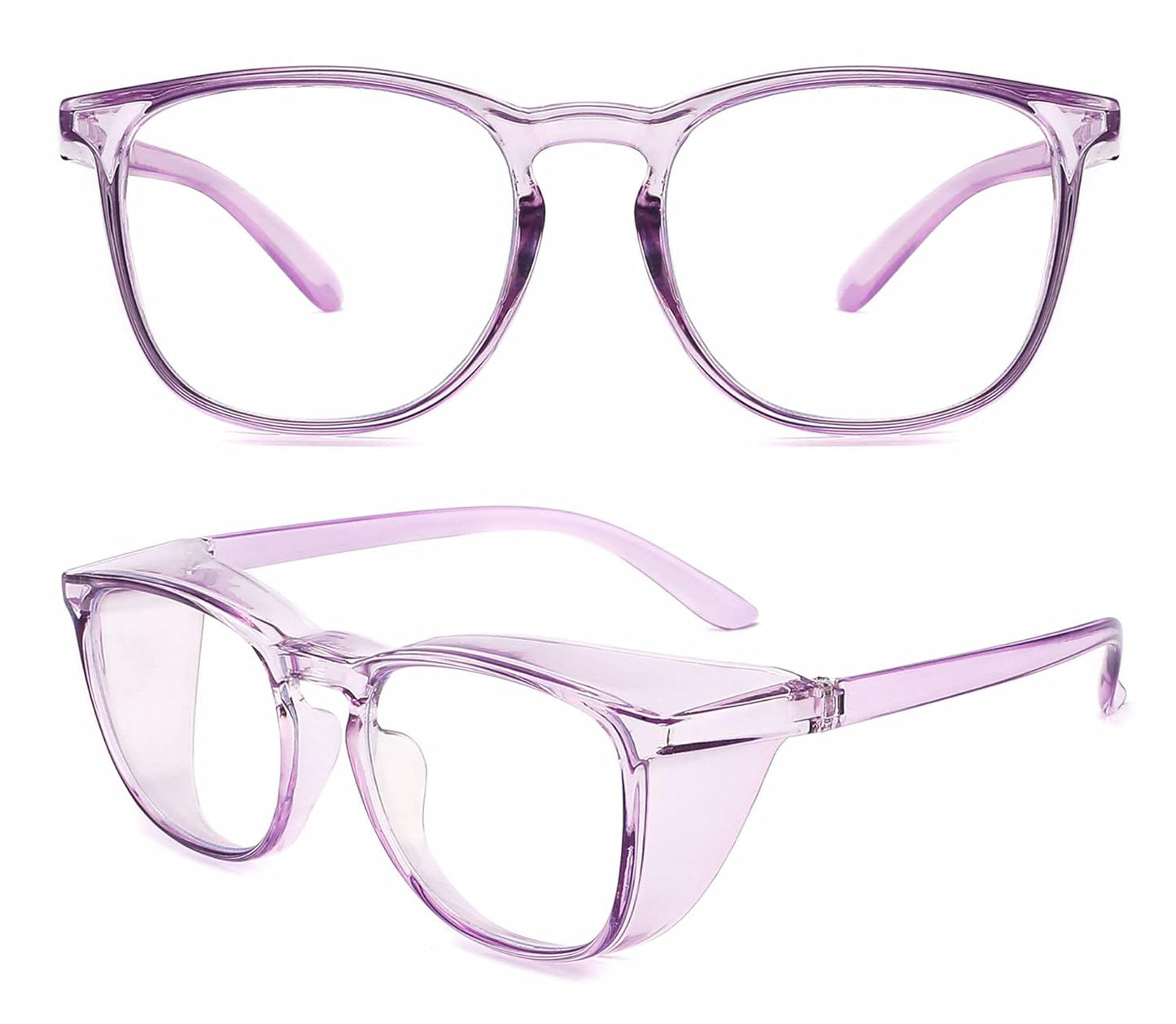 Alsenor Safety Glasses Anti Fog Goggles Protective Eyewear Blue Light Blocking Anti Dust UV Protection Glasses For Men Women (Lilac)