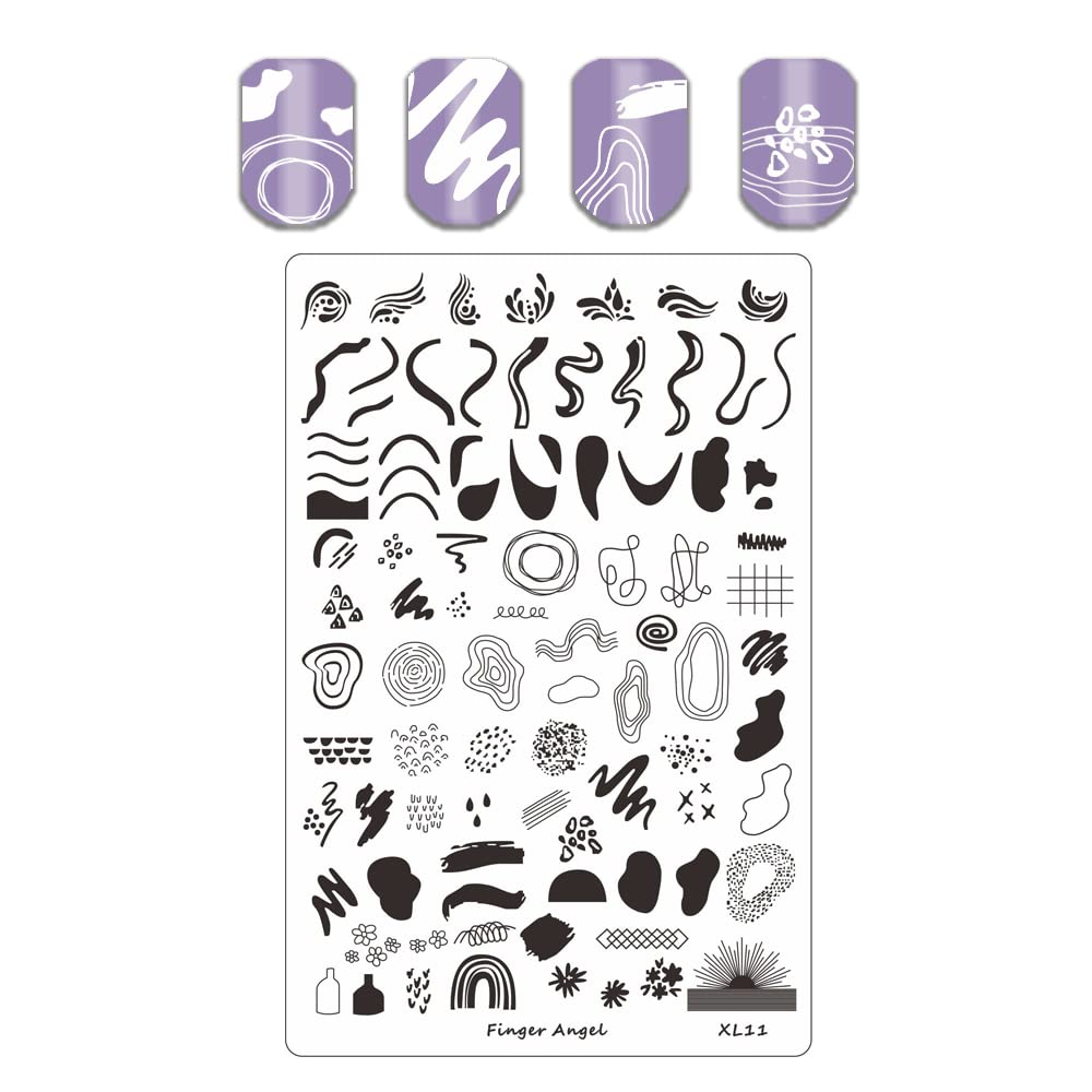 4PCS Nail Art Stamp Plates with XL11-14 Stamping Image Plates Collection Manicure Tools