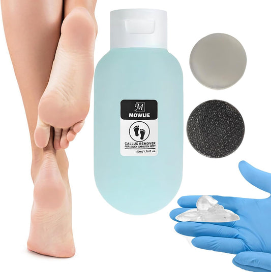 Professional Callus Remover for Feet – Extra Strength Foot Callus Remover Gel with 2 Glass Sandpaper Discs for Electric Foot Callus Remover,Foot Care kit - 50 ml/1.76 fl.oz
