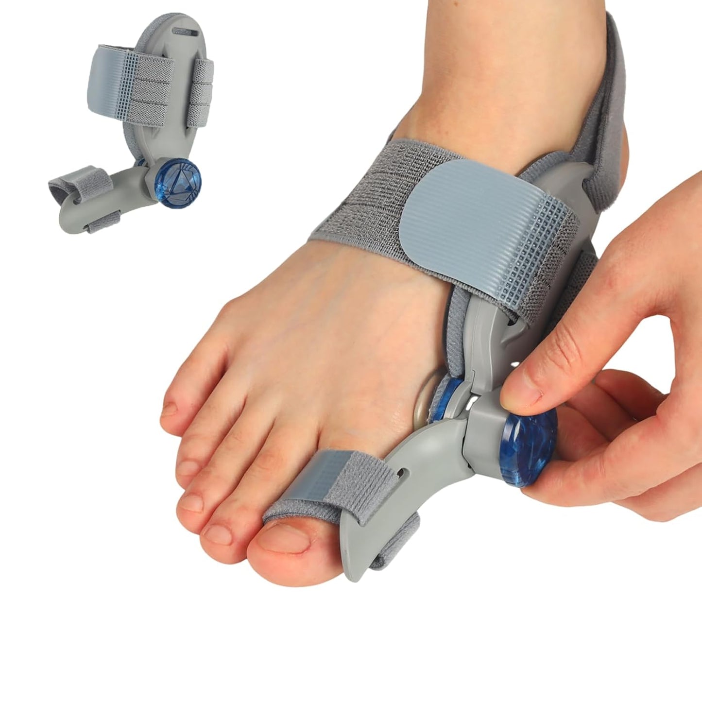 Bunion Corrector for Women Men Big Toe,Adjustable Knob Bunion Corrector for Bunion Relief,Bunion Fix with Bunion Silicone Pad,Suitable for Left and Right Feet(1PCS)