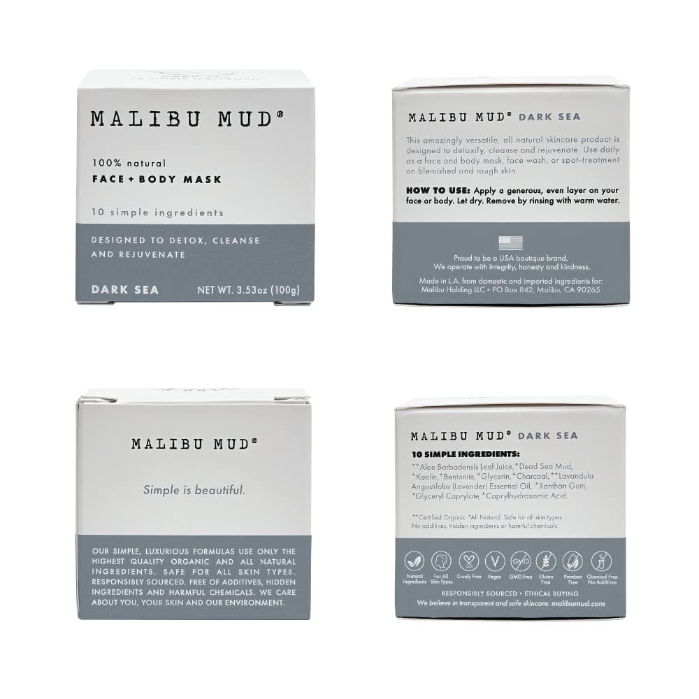 All-Natural Face and Body Mask for Daily Detox, Cleanse, Rejuvenate without Drying Your Skin, for All Skin Types