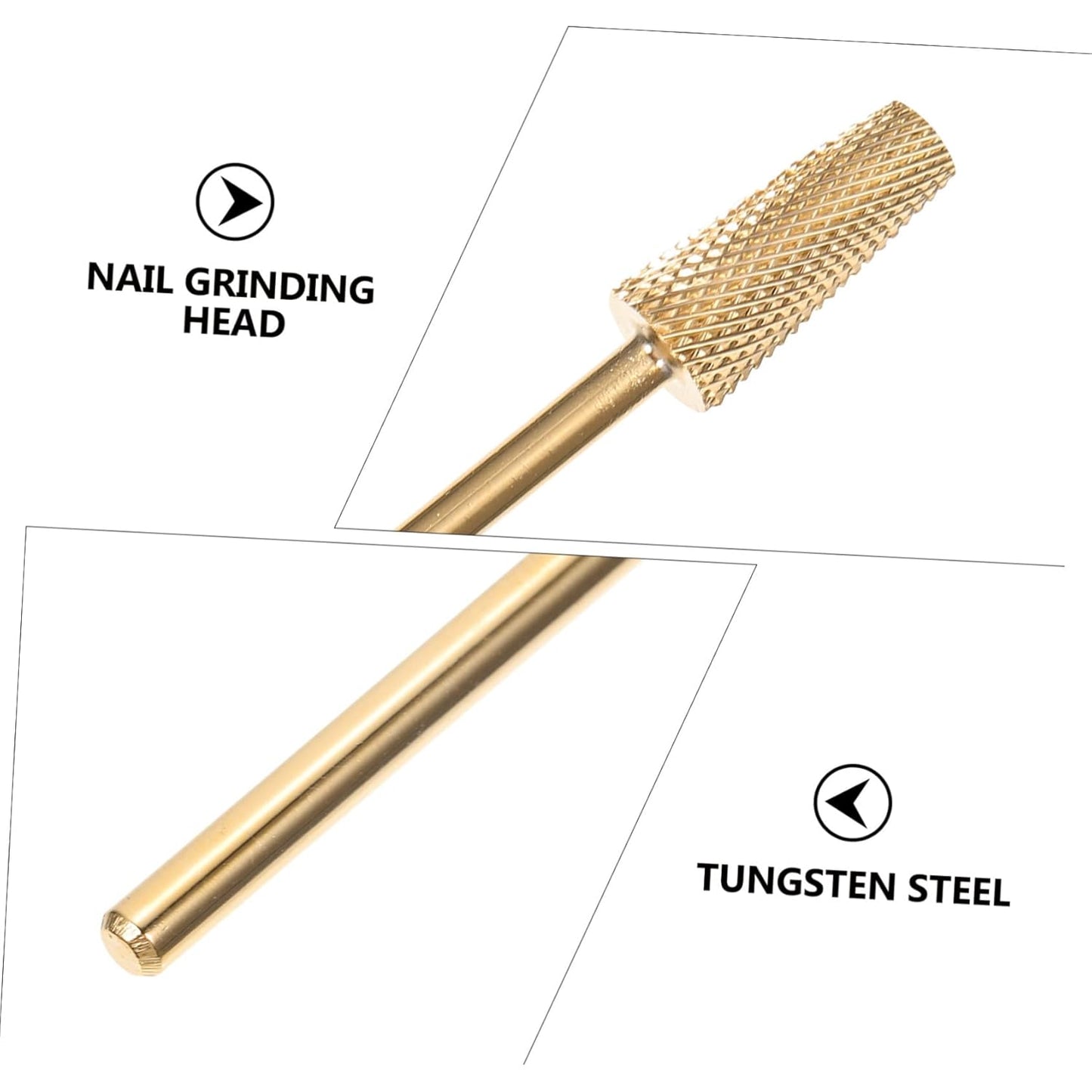 minkissy Nail Art Grinding Bit for Precision Manicure Multi-purpose Tungsten Polishing Head for Nails and More for Salon and Diy Use