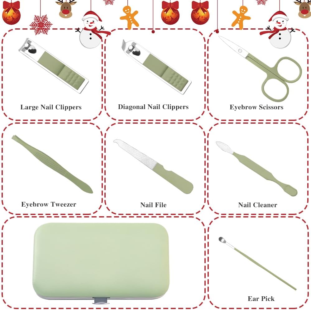 Nail Clipper Set for Women,Travel Nail Care Kit,Stocking Stuffers for Women,Manicure Kit for Men,White Elephant Gifts for Adults,Nail Care Set,Gifts for Family Friends Wife Boyfriend Colleague Husband
