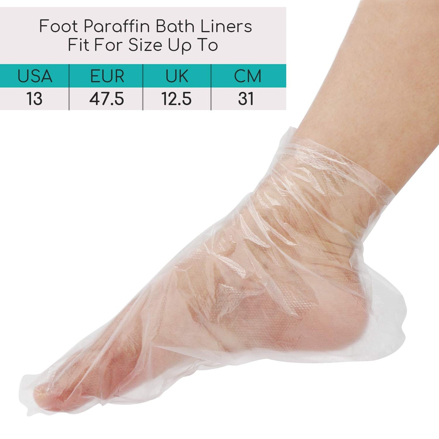 Segbeauty 200pcs Paraffin Wax Bath Liners, Plastic Socks for Moisturizing, Paraffin Baths Gloves for Hand, Foot Covers Pedicure Bags for Feet Thermal Hot Wax thera-py SPA Paraffin Wax Machine
