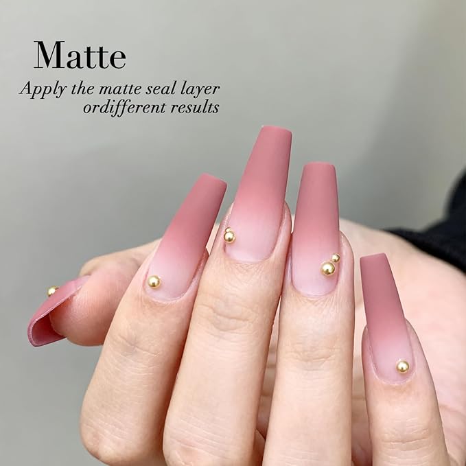 AZUREBEAUTY Nail Polish, Hazy Rose Quick Dry Nail Lacquer Natural Strengthening Treatment Kit DIY Salon at Home Women Gifts 0.34 fl oz