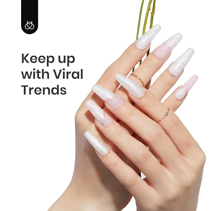 Beetles Pearl White Gel Nail Polish, 15ml 0.5Oz Pearl Shimmer White Mermaid Pearlescent Shell Nail Gel Polish Soak Off Uv Led Curing Requires Manicure Salon DIY Home Gifts for Wome