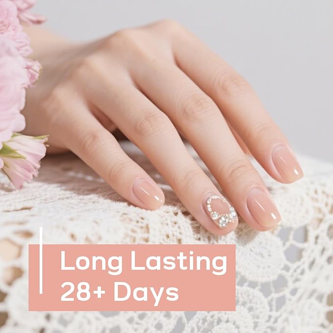 JODSONE Jelly Wheat Gel Nail Polish 10ml Pale Nude Soak Off LED Nail Polish Nail Color Salon Quality Long-Lasting Vegan & Cruelty-Free Low Odor Need U V Lamp Curing
