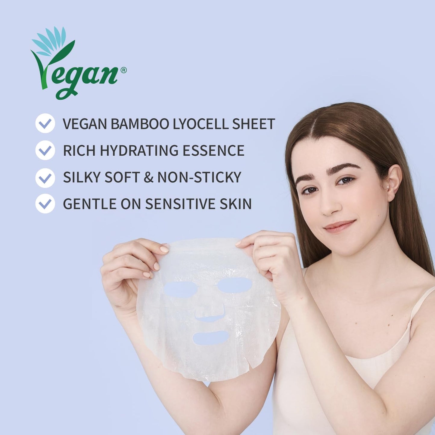 #OOTD Cica Calming Mask for Face Sensitive Irritated Skin, Soothing, Moisturizing, Korean Anti Aging Face Mask, Eve Vegan, Chamomile, Hyaluronic Acid 10EA