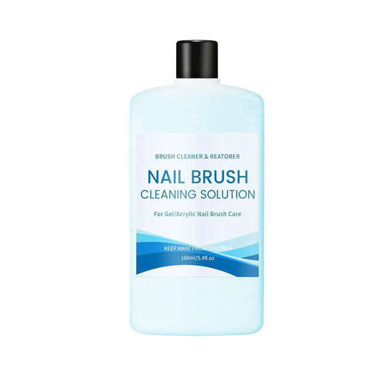 AIJIMEI Nail Brush Cleaner 160ml Cleaner Efficient Nail Cleaner for Acrylic Nails Professional Brush Cleaner for Acrylic Clean and Maintain Your Nail Brushes with Cleaning Solution