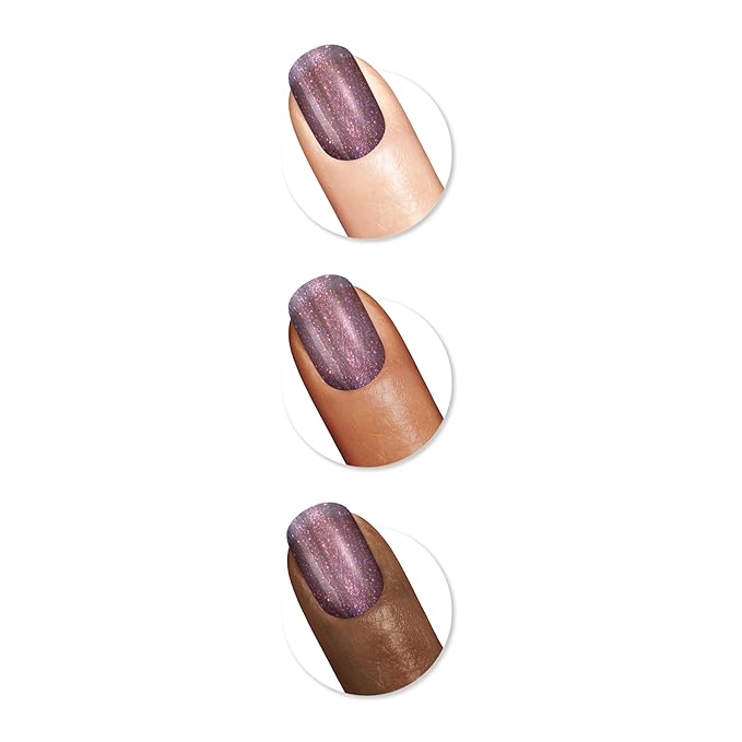 Sally Hansen Color Therapy Nail Polish | Biotin, Argan Oil, Long Lasting, Healthy Nails, Nail Strengthener, Opaque, Shimmery | 390 Royal Confidante | Purple Velvet Nail Color