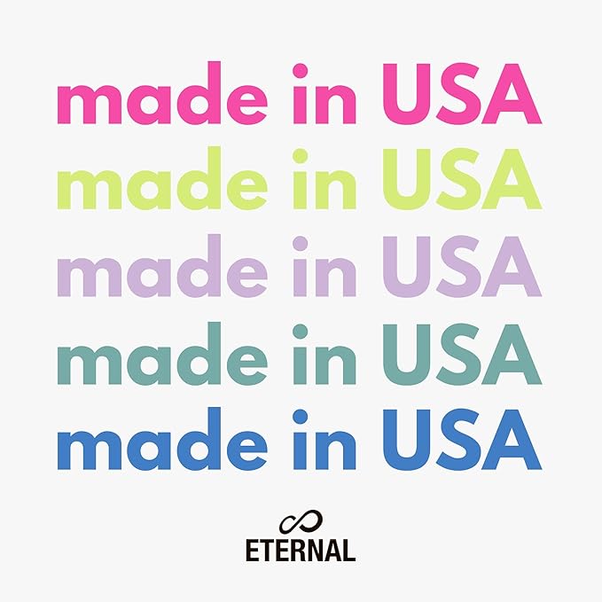 Eternal Pink Nail Polish Set for Women (FUN) - Green Nail Polish Set for Girls - Long Lasting & Quick Dry Blue Nail Polish Kit for Home DIY Manicure & Pedicure - Made in USA, 13.5mL (Set of 5)