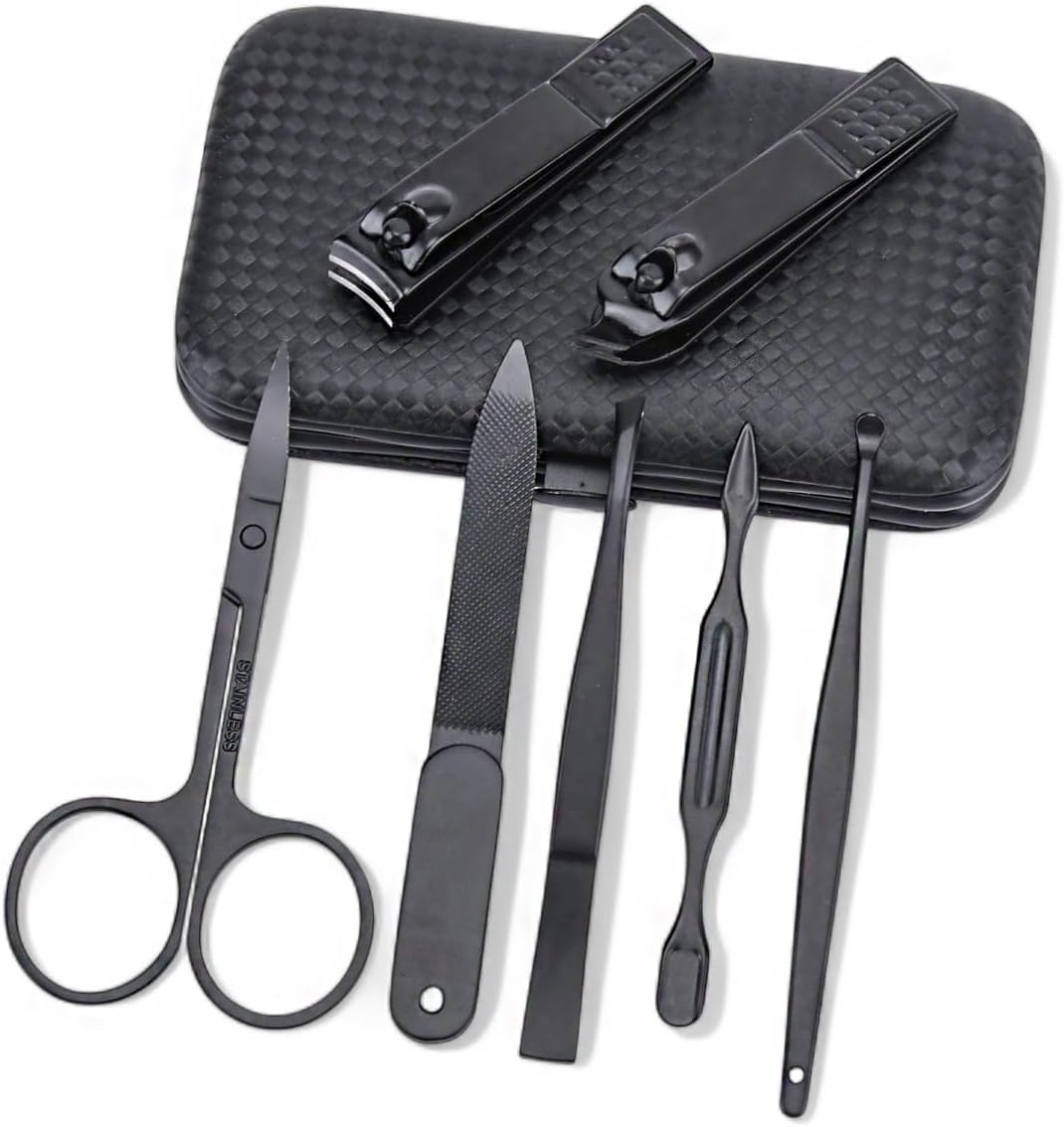 Manicure set Men Personal Care Tools Accessories Finger and Toe Nail Clippers Kit Professional Manicure Pedicure Kit With Travel Case Nail Grooming Kit Present for Men Husband Boyfriend Parent