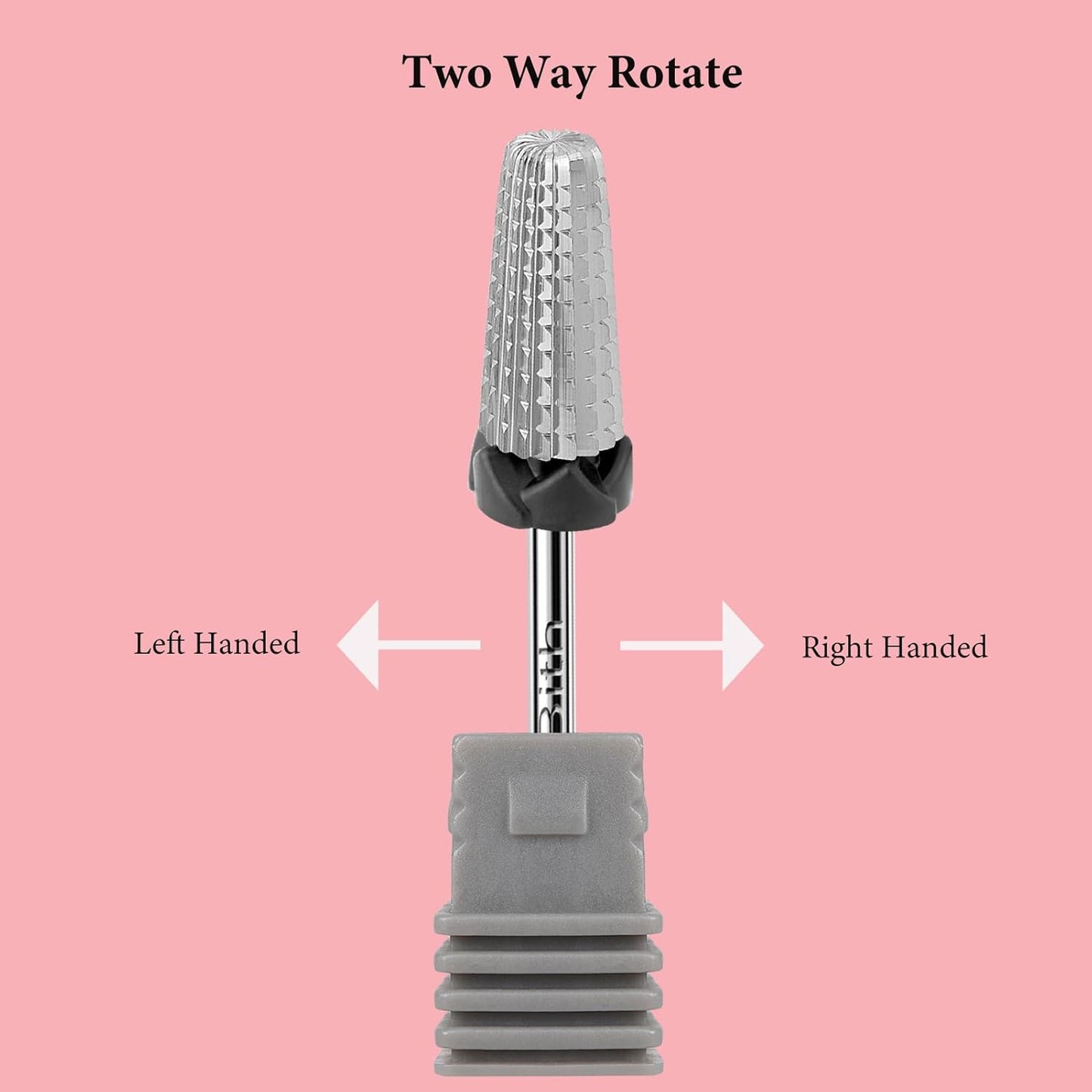 5 in 1 Nail Drill Bits, 3/32”Professional Carbide Drill Bits for Nails Multifunction Bit, Fast Remove Acrylic Hard Gel Cuticle Nail Efile Bit Manicure Pedicure,Two Way Rotate,XC